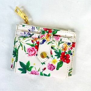 Steve Madden Floral Wallet with Gold Zipper